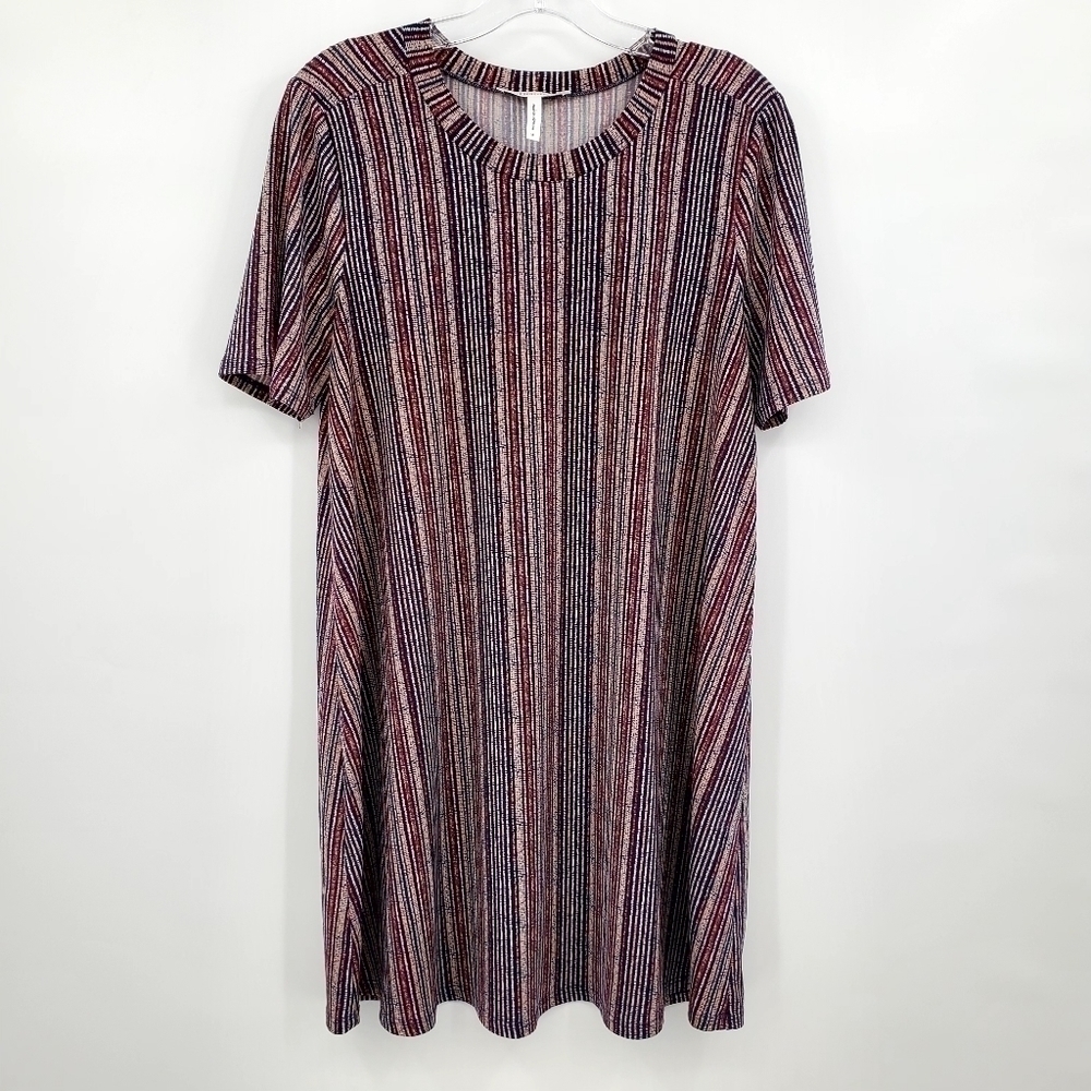 Bcbgeneration Multicolor Striped Swing Dress - image 1